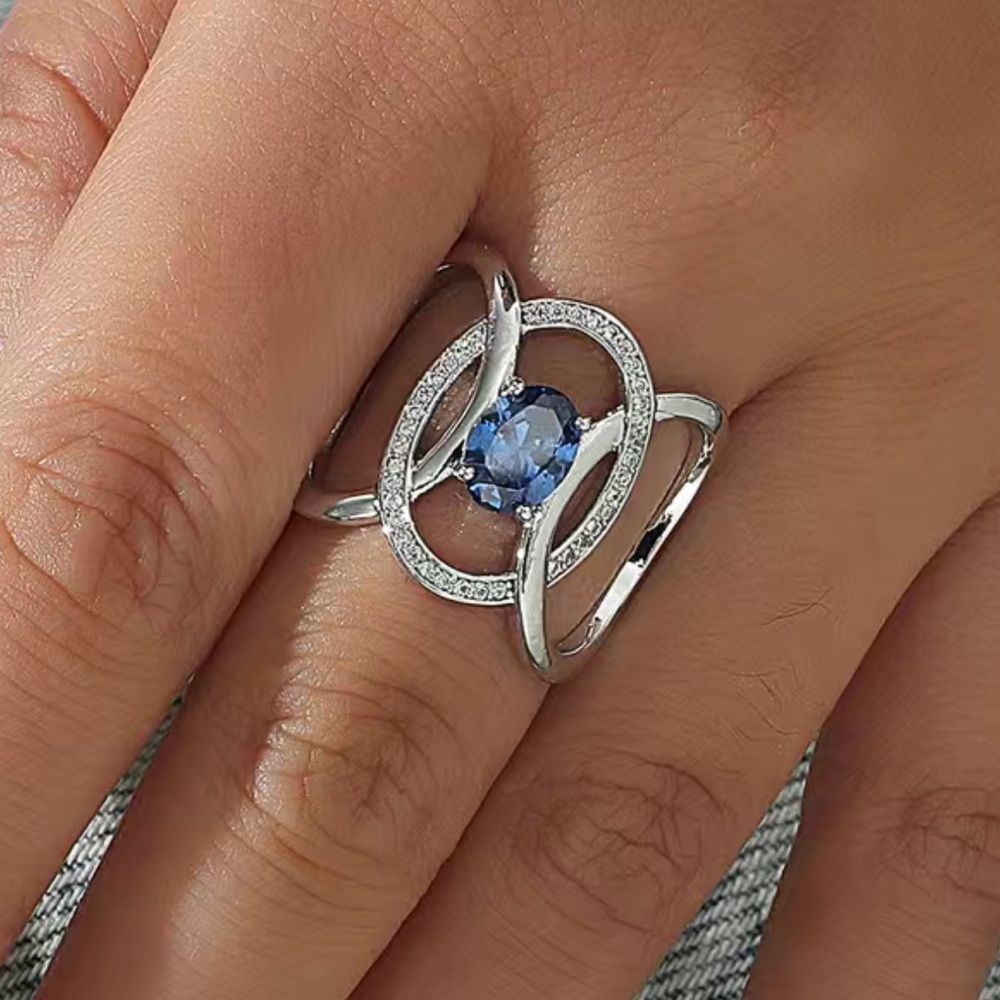 💙Sapphire & Diamond Eternity Band🩵